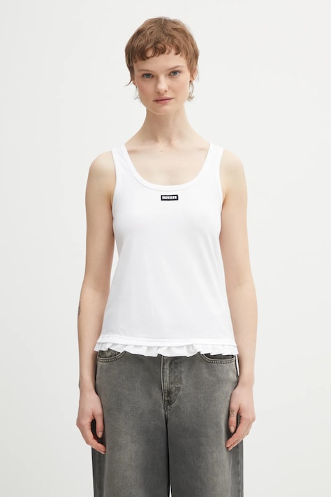 Rotate top bawełniany kolor biały 115281400