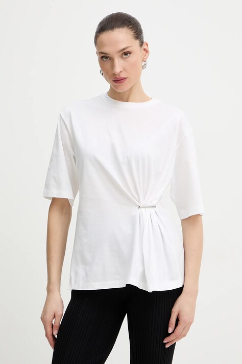 Бавовняна футболка Twinset колір бежевий 261TE2100