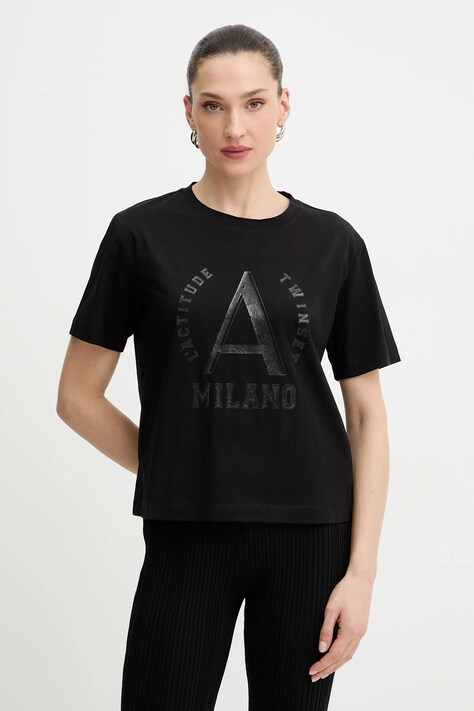 Twinset t-shirt damski kolor czarny 261AP2163