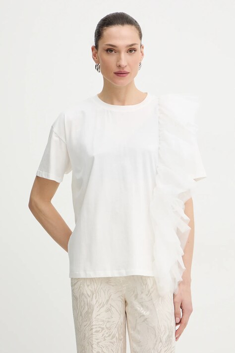 Twinset t-shirt damski kolor beżowy 261AP2165