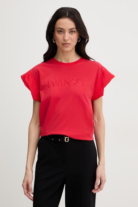 Twinset T-shirt γυναικείο κόκκινο 261LL2MLL