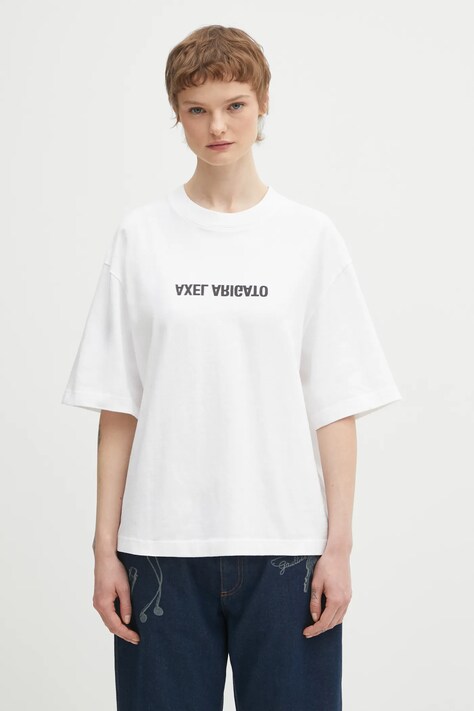 Axel Arigato t-shirt bawełniany DISTORT T-SHIRT damski kolor biały A3021001