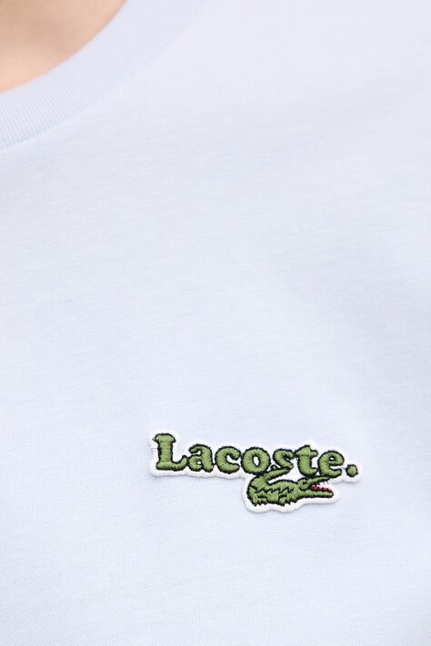 Lacoste кроп-топ жіночий бавовняний — SS26-TSD0SK, блакитний — фото 5