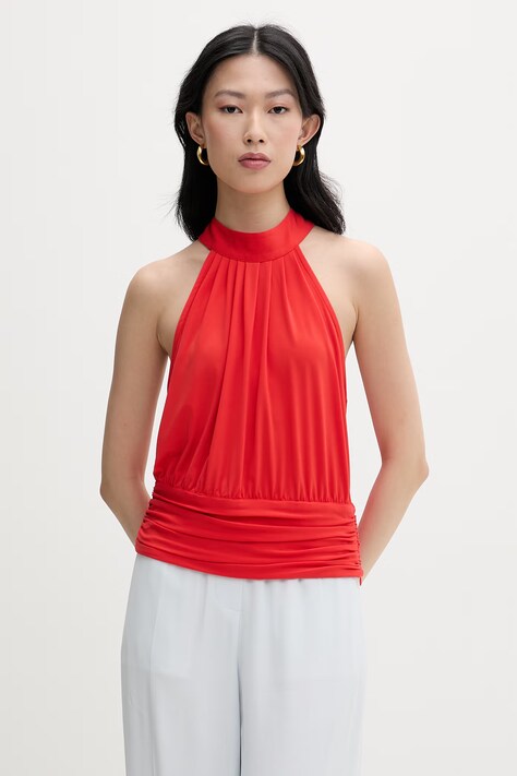 Gestuz bluzka damska czerwona gładka 10911061