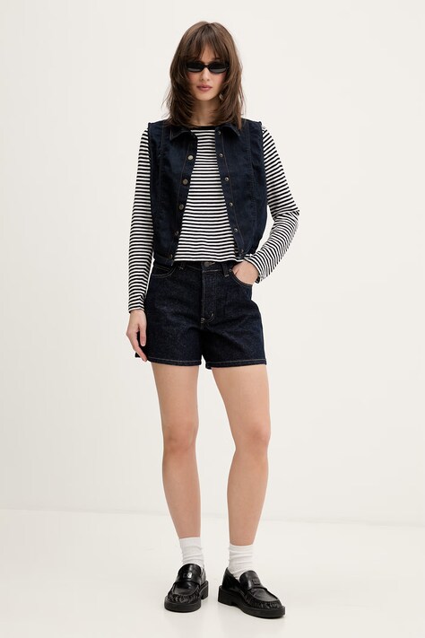 Guess Jeans сорочка жіноча джинсова — SS26-TSD0U9, темно-синій — фото 2