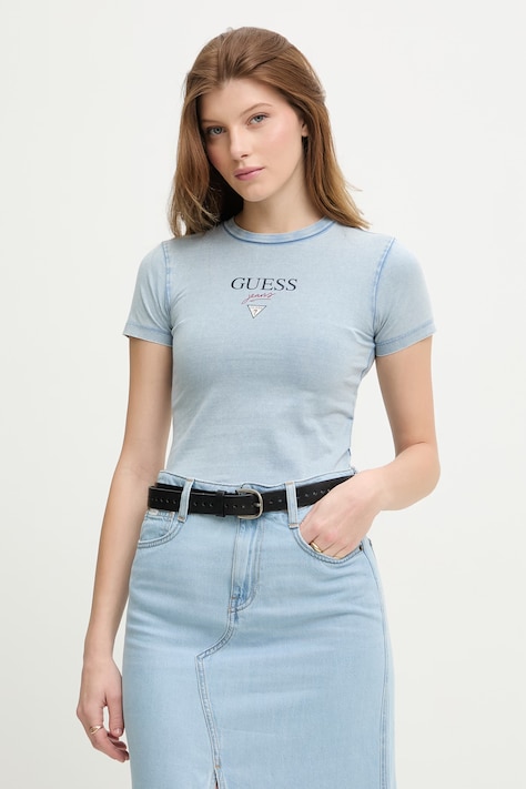 Guess Jeans majica za žene plava W6GIA6 KCTL1