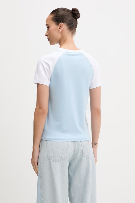 Guess Jeans футболка жіноча бавовняна — SS26-TSD0UB, блакитний — фото 3