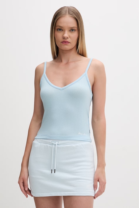 Guess Jeans top za žene plavi W6GPB5 KG372