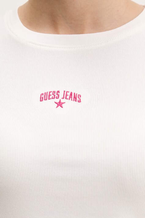 Guess Jeans футболка жіноча — SS26-TSD0UP, бежевий — фото 5