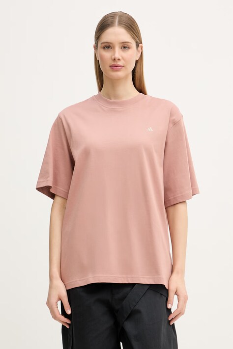 adidas by Stella McCartney T-shirt damski bawełniany pomarańczowy JZ0696