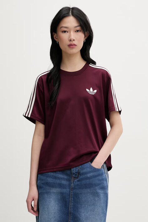 adidas Originals T-shirt damski bordowy KD1349
