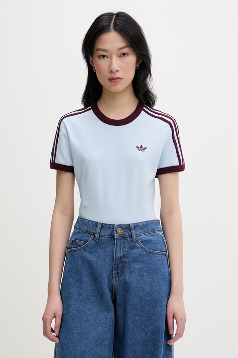adidas Originals T-shirt damski z bawełną niebieski KD3684
