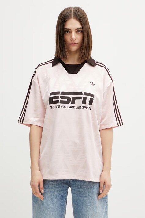 adidas Originals t-shirt oversize damski różowy KG3611