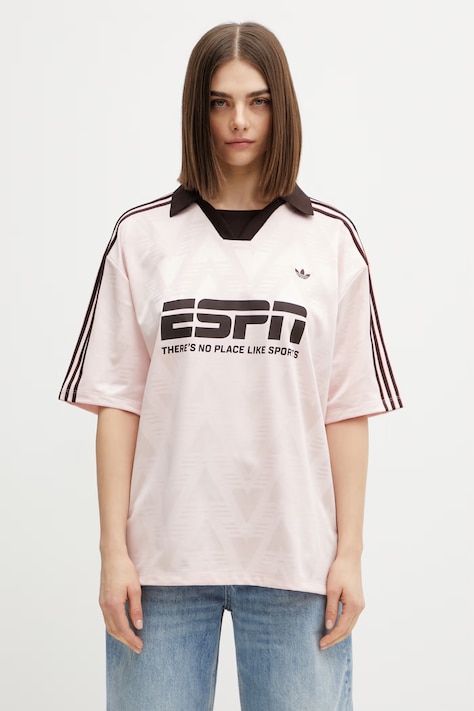 adidas Originals t-shirt oversize damski różowy KG3611