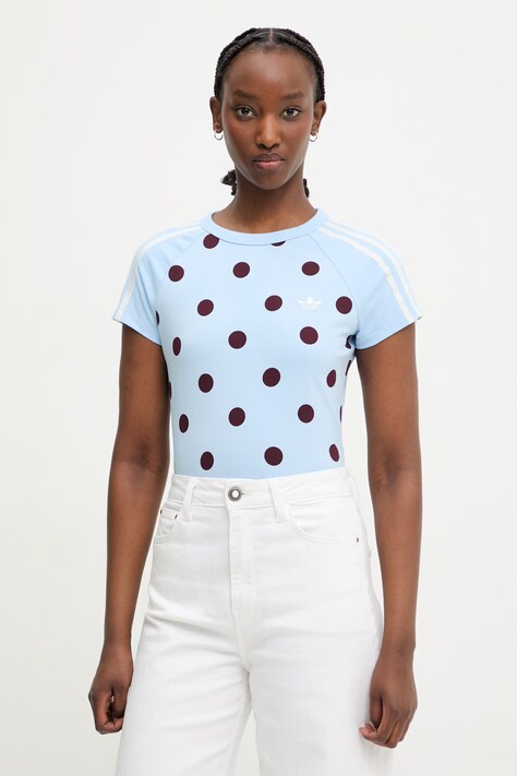 adidas Originals T-shirt damski z bawełną niebieski KV1192