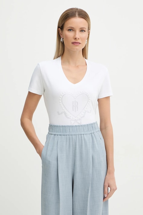 Fracomina t-shirt damski kolor beżowy FP26ST3007J401N5