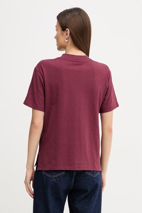 United Colors of Benetton t-shirt bawełniany damski kolor bordowy 3BVXD10BY