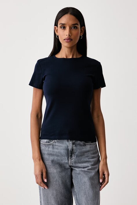 United Colors of Benetton T-shirt γυναικείο βαμβακερό σκούρο μπλε 3GA8D10BX