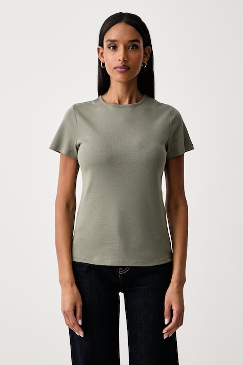 United Colors of Benetton Tričko dámské bavlněné zelené 3GA8D10BX
