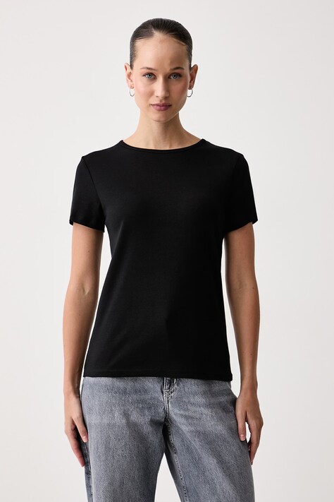 United Colors of Benetton T-shirt γυναικείο βαμβακερό μαύρο 3GA8D10BX