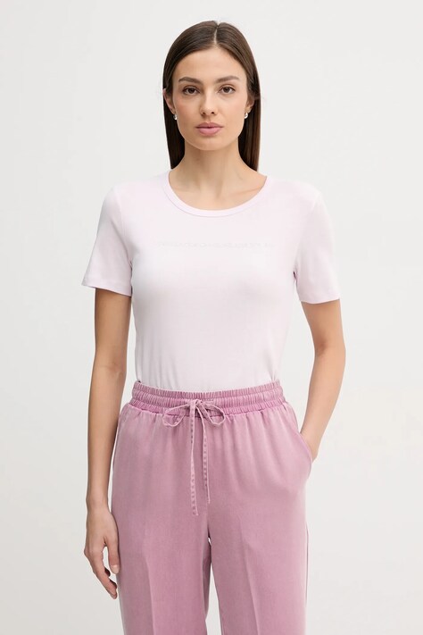 United Colors of Benetton t-shirt bawełniany damski kolor różowy 3GA8E16A2
