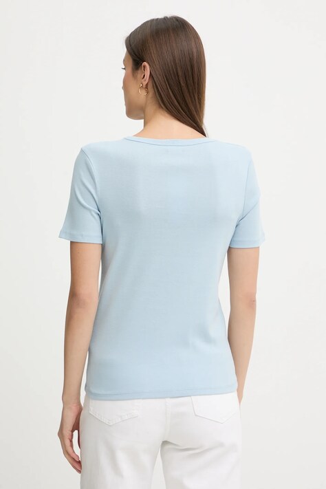 United Colors of Benetton футболка жіноча бавовняна — SS26-TSD0ZZ, блакитний — фото 3