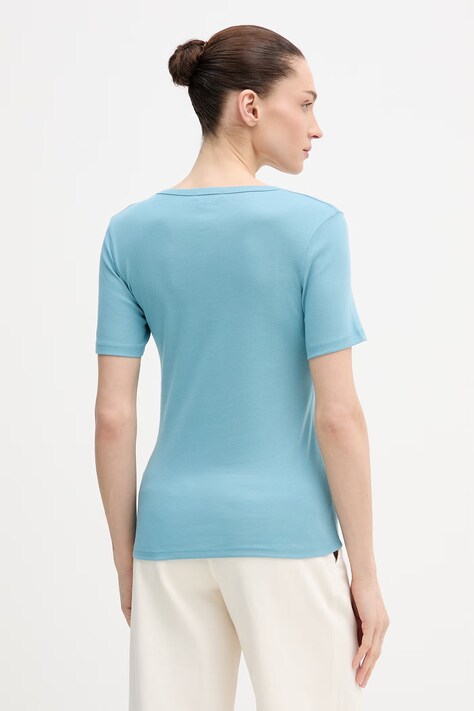 United Colors of Benetton футболка жіноча бавовняна — SS26-TSD0ZZ, блакитний — фото 3