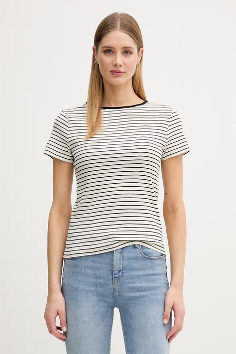 United Colors of Benetton t-shirt damski bawełniany beżowy 339PD10BX