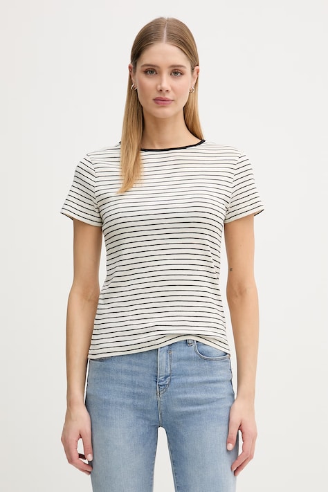 United Colors of Benetton t-shirt damski bawełniany beżowy 339PD10BX