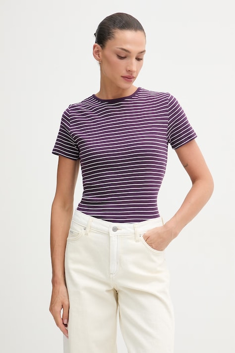 United Colors of Benetton tričko dámské bavlněné fialové 339PD10BX