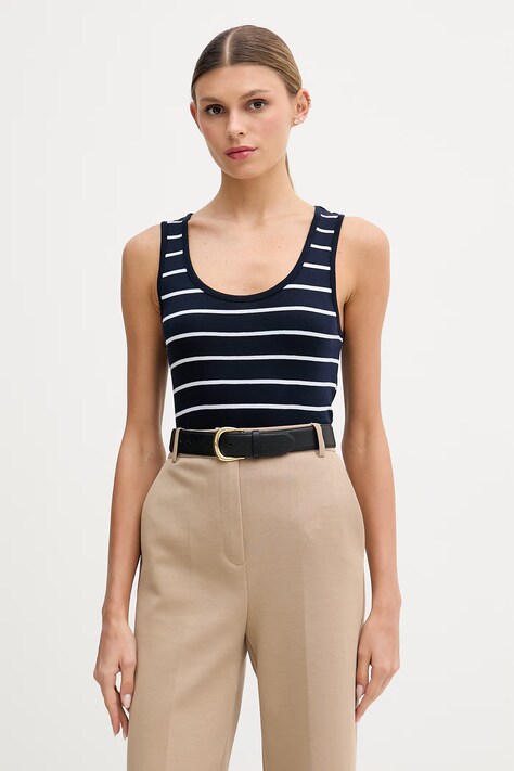 United Colors of Benetton top damski bawełniany granatowy 339PDH018