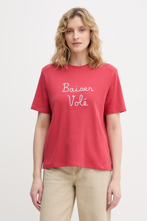 United Colors of Benetton t-shirt damski czerwony 31NMD10C9