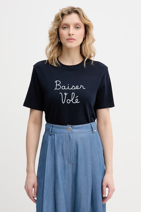 United Colors of Benetton t-shirt damski granatowy 31NMD10C9