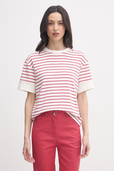 United Colors of Benetton футболка женская хлопковая красная 3FLCD10CG