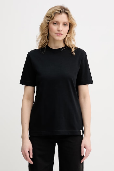 United Colors of Benetton t-shirt damski bawełniany czarny 3T5BD10CA