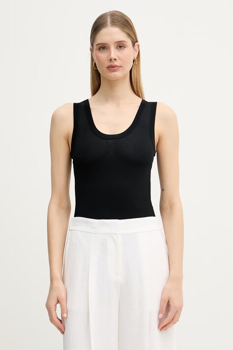 United Colors of Benetton top damski z wiskozą czarny 198XDH01I