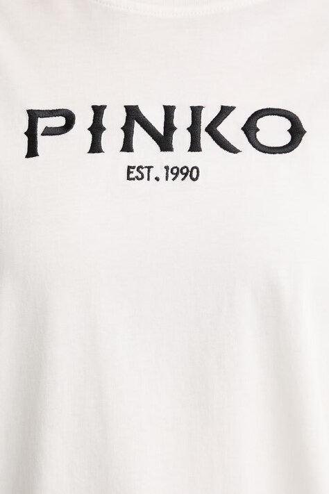 Pinko футболка жіноча бавовняна — SS26-TSD10W, бежевий — фото 5
