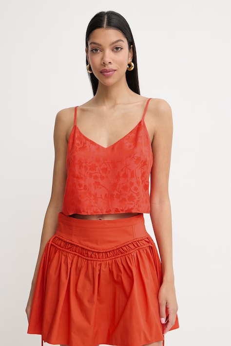 Pinko halenka na ramínka dámská oranžová 106869 A3AN