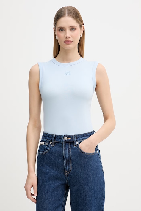Calvin Klein Jeans top damski niebieski LV047B265G