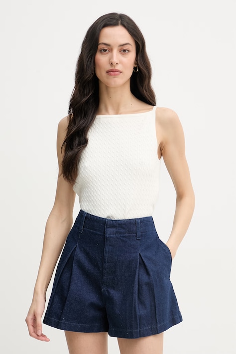 Calvin Klein Jeans svetrový top dámský s bavlnou béžový LV047F321G