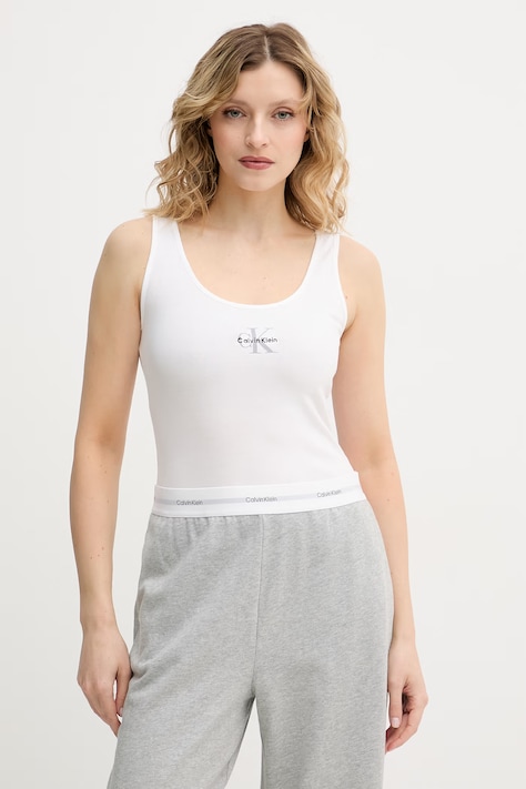 Calvin Klein Underwear top dámský bavlněný s elastanem bílý LV00QS7603