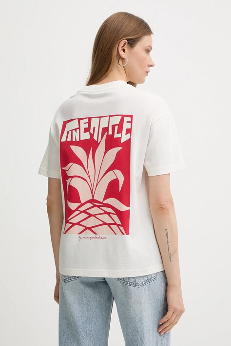 Marc O'Polo t-shirt bawełniany damski kolor beżowy 5000008111