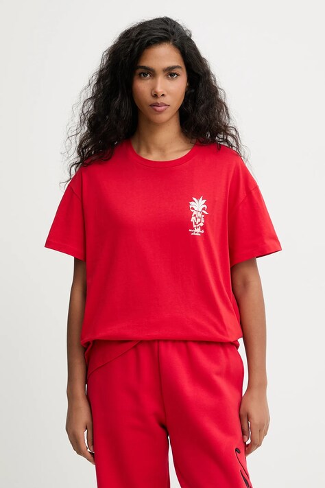 Marc O'Polo t-shirt bawełniany damski kolor czerwony 5000008180