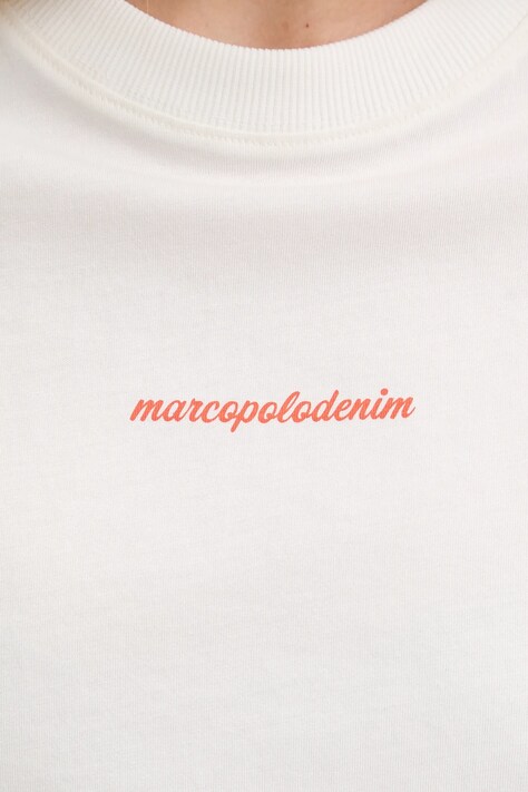 Бавовняна футболка Marc O'Polo — SS26-TSD12A, бежевий — фото 5