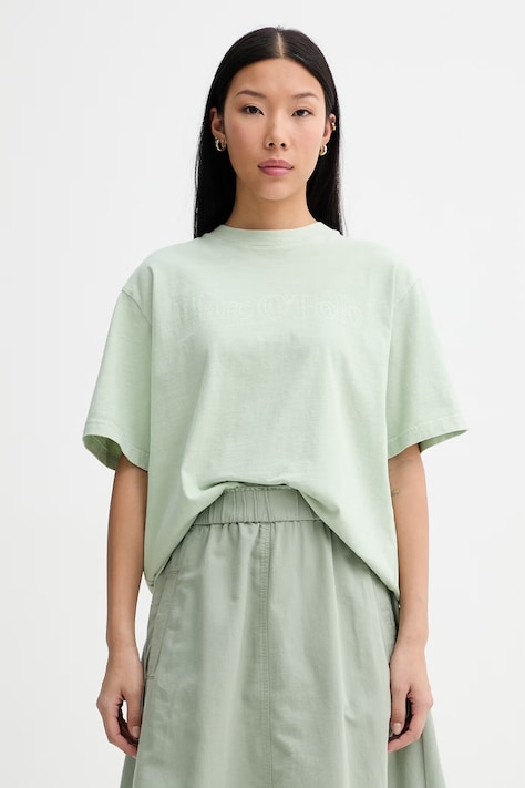 Marc O'Polo тениска дамска от памук зелена 5000013296