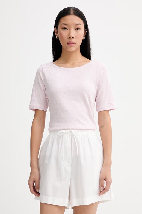 Marc O'Polo T-shirt damski bawełniany różowy 5000013299