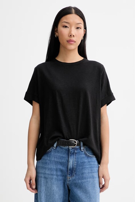 Marc O'Polo T-shirt damski z bawełną czarny 5000013307