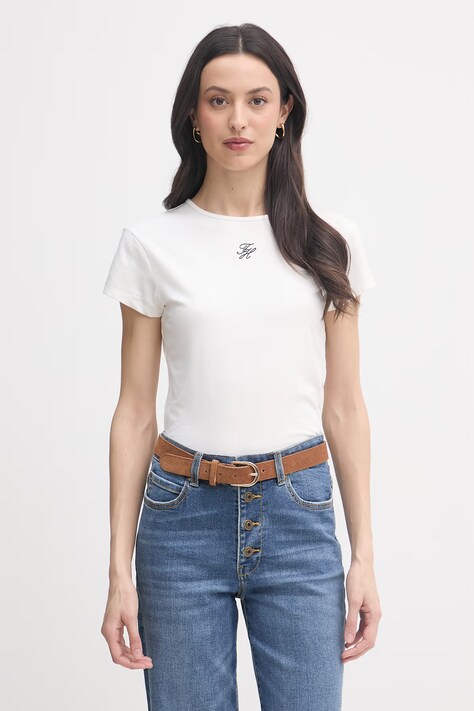 Tommy Hilfiger T-shirt damski SUMMER beżowy WW0WW48710