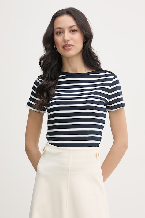 Tommy Hilfiger t-shirt Γυναικείο βαμβακερό μπλε WW0WW49250