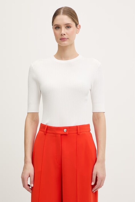 Fusalp t-shirt basic damski z wiskozą JADOU biały H1112